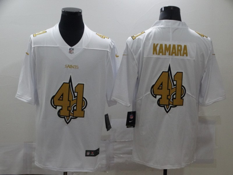 Men's New Orleans Saints #41 Alvin Kamara White Jersey